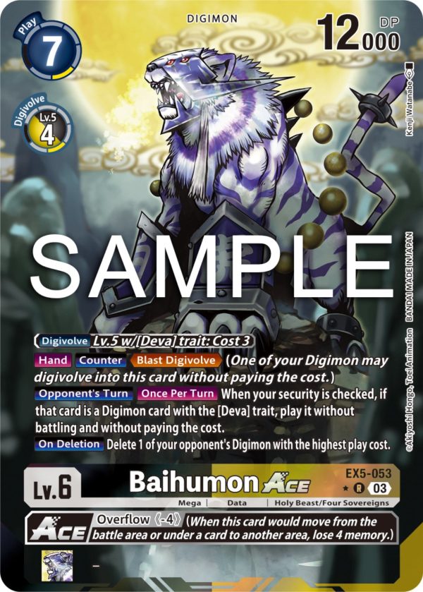 Baihumon Ace [EX5-053] (Alternate Art) [Animal Colosseum] on Sale