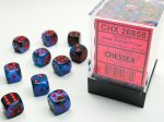 Chessex Gemini 12mm d6 Black-Starlight Red Block (36) Online Sale