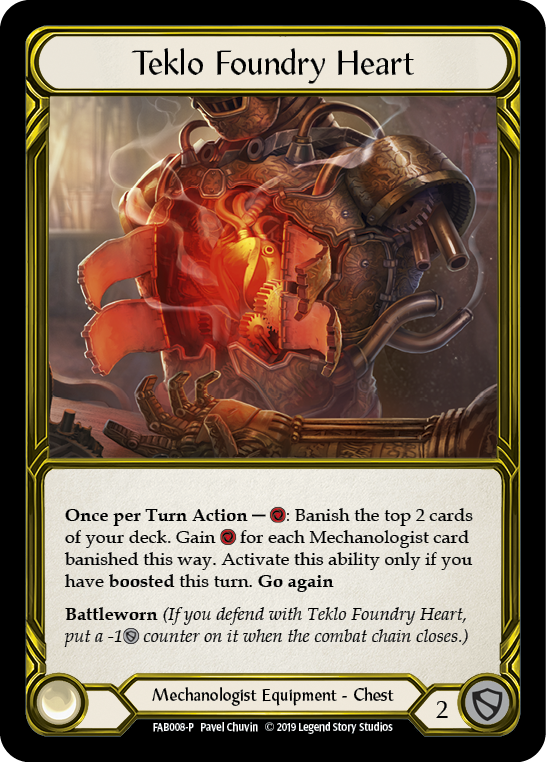 Teklo Foundry Heart [FAB008-P] (Promo)  1st Edition Cold Foil - Golden on Sale