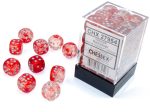 Chessex Luminary Nebula 12mm d6 Red Silver Block (36) Discount