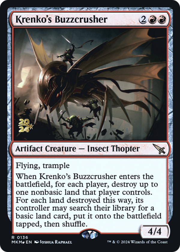 Krenko s Buzzcrusher [Murders at Karlov Manor Prerelease Promos] For Sale