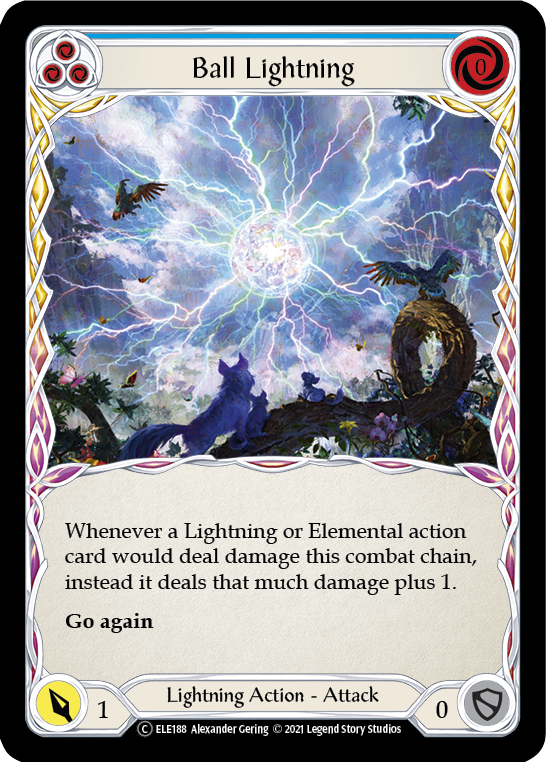 Ball Lightning (Blue) [U-ELE188] (Tales of Aria Unlimited)  Unlimited Rainbow Foil Fashion