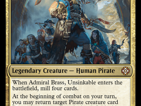 Admiral Brass, Unsinkable (Display Commander) [The Lost Caverns of Ixalan Commander] For Sale