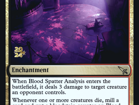 Blood Spatter Analysis [Murders at Karlov Manor Prerelease Promos] Online Sale