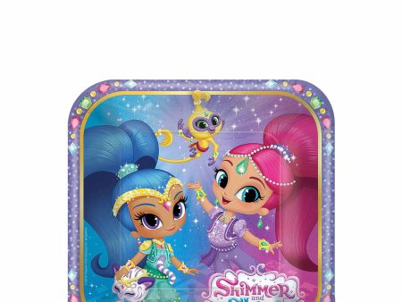 Shimmer and Shine Paper Square Plate 7in 8pcs Sale