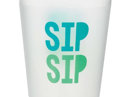 Shimmering Party Frosted Plastic Cups 14oz, 8pcs Hot on Sale