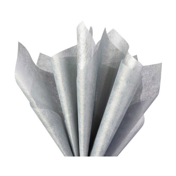 Silver Wrapping Tissue 20in x 20in, 5pcs For Sale