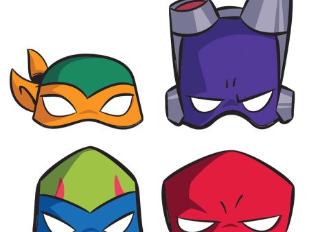 Rise Of Teenage Mutant Paper Masks 8pcs For Sale