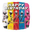 Power Ranger Ninja Steel Birthday Square Balloon 18in Cheap