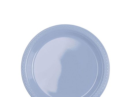 Pastel Blue Plastic Plates 7in, 20pcs Online Hot Sale