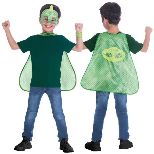 Child PJ Mask Geeko Cape Set Costume 4-8 Years Sale