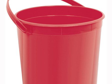 Apple Red Plastic Bucket 4.50in x 6.25in For Sale