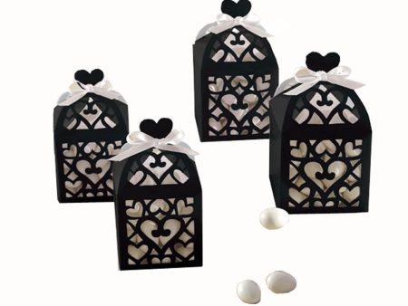 Black Lantern Favor Boxes 6cm, 50pcs Online