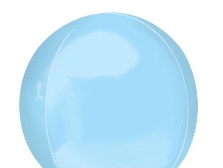 Pastel Blue Orbz Foil Balloon 38x40cm For Discount