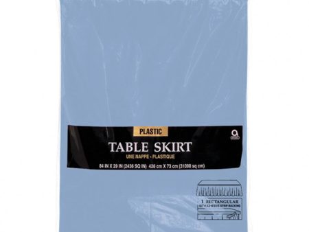 Pastel Blue Plastic Table Skirt 14ft x 29in Fashion