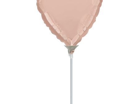 Rose Gold Heart Decorator Foil Balloon 9in Sale